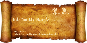 Németh Marót névjegykártya